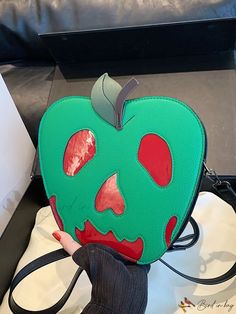 Bird in Bag - Fashionable Womens Apple-Shaped Shoulder Bag Poisoned Apple, Pumpkin Bag, Novelty Handbags, Poison Apples, Woman Personality, Apple Shaped, Novelty Bags, Halloween Fashion, Bag Bag