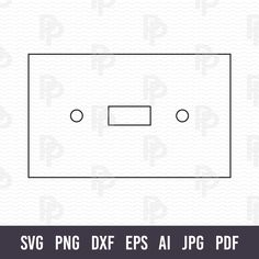 an electrical outlet cover with the words svg dxf eps aip