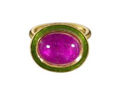 Alice Cicolini - Gold, Pink Tourmaline and Enamel Kimono Ring in Rings Stones at TWISTonline Rings Stones, Jewelry Designers, Designer Fashion Jewelry, Fine Jewelry Designers, Stone Design, Jewelry Online, Fine Jewellery, Designer Jewelry