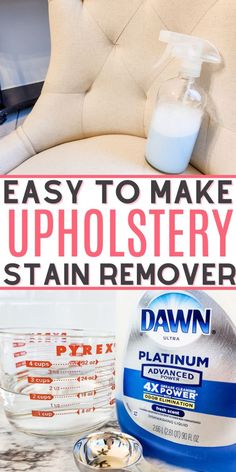 the easy way to make upholstery stain remover is easier than using it