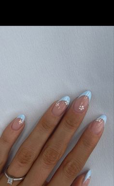 Blue Nail Ideas, Baby Blue Nails, Simple Gel Nails, Her Nails, Casual Nails, Simple Acrylic Nails