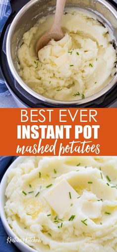 instant pot mashed potatoes with butter and parsley