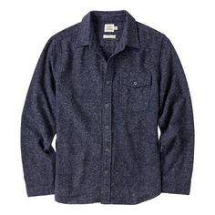 A cozy textured shirt woven from Japanese fabric Merino Wool Shirt Men, Casual Wool Flannel Button-up Shirt, Navy Pre-shrunk Cotton Shirt, Classic Yarn-dyed Cotton Flannel Shirt, Textured Shirt, Relaxed Fit Henley T-shirt With Button Closure, Japanese Fabric, Fabric