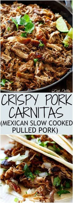 pork carnitass with mexican slow cooked pulled pork is an easy and delicious meal