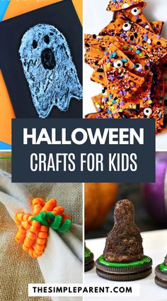 Halloween Crafts. With Text Reading: 31 Fun Things to Do for Halloween with Kids. Halloween Crafts For Kids 6-8, Halloween Craft For Third Grade, Teen Halloween Craft Ideas, Halloween Craft For 4th Grade Students, Classroom Halloween Crafts 3rd Grade, Halloween Craft 5th Grade, Halloween Crafts For Third Graders, Halloween Craft For 5th Graders, Halloween Craft For 4th Grade