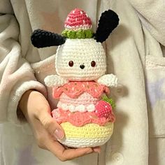 a crocheted stuffed animal is shown with the text, click to get free crochet pattern