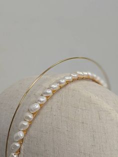 Gold Halo Headband Halo Crown Pearl Headband Freshwater | Etsy Gold Bridal Crowns, Pearl Halo, Crystal Bridal Headband, Wedding Halo, Halo Band, Bridal Halo, Pearl Bridal Headband, Accessories Boho, Halo Crown