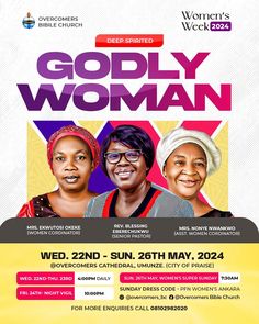 the poster for godly woman