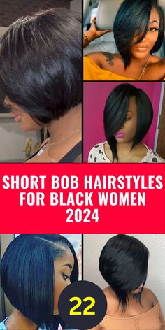 Light and Breezy Short Bob Haircuts for a Summer Makeover Summer Bob Hairstyles Black Women, Black Medium Hairstyles, Ear Length Hairstyles For Black Women, 2024 Hair Trends For Black Women, Curly Bob Quick Weave Hairstyles, Layered Haircuts Black Hair, Bob Hairstyles For Black Women Natural, Black Woman Bob Hairstyles