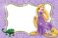 a frame with a princess and a frog on it