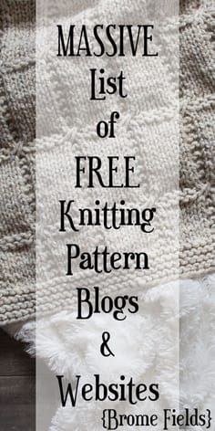 the massive list of free knitting patterns and web sites