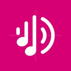 the logo for an electronic device, consisting of two letters and one letter in white on a pink background