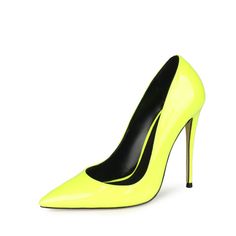 Shop Neon Lime Patent Leather Heeled Pumps Summer Women's Court High Heels color Yellow for Big Day, Date, Party with worldwide Free shipping & Free return. Fitted Neon Yellow High Heels, Neon Yellow Fitted High Heels, Neon Yellow Party Heels, Neon Yellow Pointed Toe Heels For Party, Neon Yellow Heels For Evening, Chic Neon Yellow Pointed Toe Heels, Chic Neon Yellow Heels, Heeled Pumps, Yellow Neon