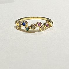 18ct Gold Rainbow Stacking Ring, Stackable Ring, Gold Rings on 925 Sterling Silver Occasion Ring Zircon Rainbow Stack Multicoloured - Etsy Elegant Multicolor Rings With Bezel Setting, Multicolor Diamond Ring For Anniversary, Multicolor Diamond Ring With Prong Setting For Anniversary, Anniversary Multicolor Diamond Ring With Prong Setting, Multicolor Gemstone Diamond Ring For Anniversary, Gold Stackable Multi-stone Diamond Rings, Adjustable Gold Multi-stone Stackable Rings, Multicolor Round Jewelry With Bezel Setting, Adjustable Gold Stackable Rings With Multi-stone