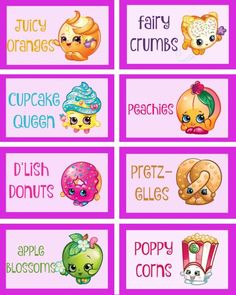 Shopkins Food, Shopkins Invitations, Birthday Party Printables, Party Printables Free, 6th Birthday Parties