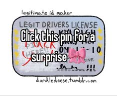 an image of a sign that says, click this pin for a surprise