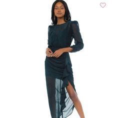 Questions? Leave A Comment Below! Samara Dress, Astr The Label, Samara, Leave A Comment, Forest Green, The Label, Cold Shoulder Dress, Midi Dress, Forest