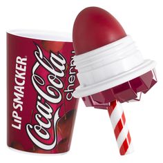 Lip Smacker Lip Balm Cherry Coke Cup - 1ct, Light Clear Soda Flavors, Cherry Coke, Cherry Coke Can, Lip Gloss Balm, Lip Balm Collection, Nice Lips, Flavored Lip Gloss, Lip Smackers, Flavored Lip Balm