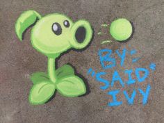 Outdoor Drawing, Pea Shooter, Chalk Designs, Sidewalk Paint, Clown Crafts