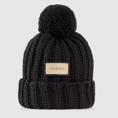 New With Tags! Never Worn Comes With Gucci Box And Ribbon Black Knit Wool Gucci Label Pom Pom Detail Made In Italy 100% Wool; 100% Polyester (Details) Firm On Price Gucci Winter Hat, Gucci Knit, Gucci Label, Gucci Beanie, Manchester House, Gucci Box, Designer Beanies, Dope Clothes, Winter Beanies