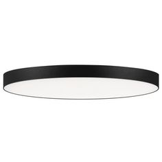 a black circular light fixture on a white background