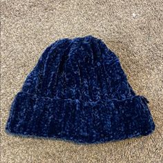 Brand New Crochet Velvet Beanie Super Soft And Comfy Great Present For Someone Or Yourself Color Blue, Velvet, Women Accessories, Brand New, Hats, Crochet, Women Shopping, Blue, Color