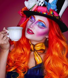 Mad Hatter Makeup, Extreme Make-up, Makeup Crazy, Alice Halloween, Halloween 23, Halloween Decorating, Halloween 2020, Mad Hatter