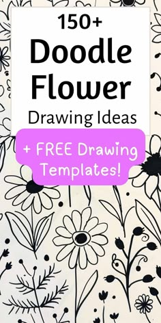 the free drawing templates for doodle flowers