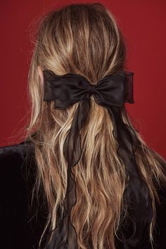 Lady Bow | Free People Ribbon Bow, Boho Clothing, Hair Bow, Free People, Blonde, Ribbon, Black