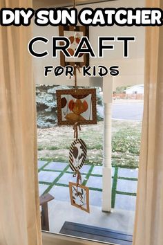 the sun catcher craft for kids is on display