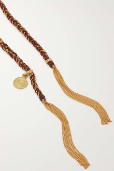 Burgundy Passion Lucky 18-karat gold and silk bracelet | CAROLINA BUCCI | NET-A-PORTER Jewelery Stacks, Carolina Bucci, Wrist Stacks, Silk Bracelet, Handmade Accessories, Net A Porter, Women Collection, Jewellery And Watches, Luxury Design