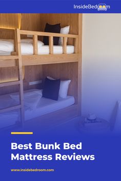 bunk bed mattresses with text overlay reading best bunk bed mattresses reviewss