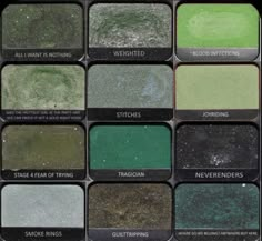 #green #aesthetic Green Eyeshadow Pallete, Green Makeup Palette Aesthetic, Green Eyeshadow Palette Aesthetic, Eye Shadow Pallet Aesthetic, Sage Green Grunge Aesthetic, Green Artist Aesthetic, Eyeshadow Shades Aesthetic, My Pallette, Eyeshadow Pallette Aesthetic