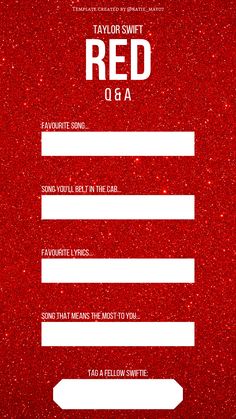 Taylor Swift Red Instagram Story Template Red Lyrics, Taylor Red, Taylor Swift Red