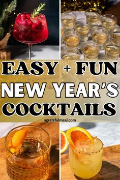 easy and fun new year's cocktails