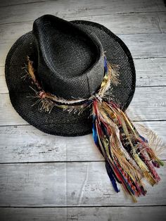 Hat Band in Beautiful Shades of Red, Blue, Gold, Green, Tan and Black - Etsy Creative Hats, Cowgirl Hats, Cowboy And Cowgirl, Hat Band, Shades Of Red, Blue Gold, Boho Style, Cowboy Hats, Red Blue