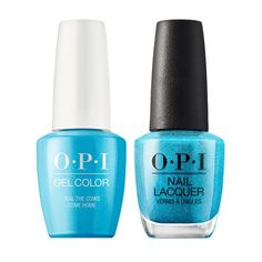 OPI B54 Teal The Cows Come Home - Gel Polish & Matching Nail Lacquer Duo Set 0.5oz Opi Gel Nail Polish, Opi Red, Opi Gel Nails, Opi Colors, Opi Nail Lacquer, Gel Lacquer, Opi Nail Polish, Opi Nails, Dip Powder