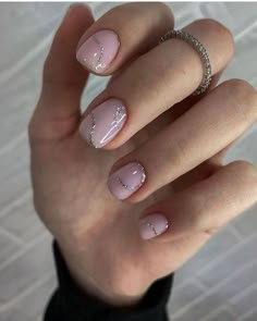 Silver Glitter Nails, Wow Nails, Minimal Nails, Blush Nails, Neutral Nails, Silver Nails, Square Acrylic Nails