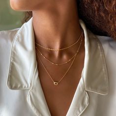 Layered Choker Necklace Set, Delicate Gold Jewelry – AMY O Jewelry Anchor Chain, Layered Necklace Set, Love Knot Necklace, Choker Necklace Set, Gold Necklace Women, Love Knot, Knot Necklace, Multi Strand Necklace, Minimalist Necklace