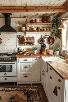 the kitchen is clean and ready to be used as a place for cooking or eating