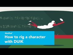 a man diving into the air to catch a ball in front of him with text that reads how to rig a character with duk