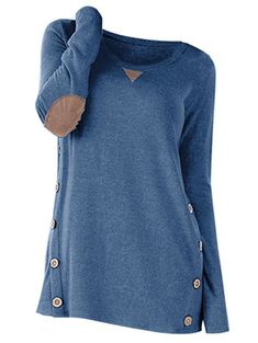 Panel Round Neck Button Sweater - Blue - 4R82261922 - Original Design-Women's Clothing  #OriginalDesignWomensClothing #Original #DesignWomen's #Clothing Tea Boutique, Clothes For Women Summer, Women Outfits Ideas, Outfits Ideas For Summer, Casual Women Outfits, Summer Outfit Aesthetic, Summer Casual Outfit, Outfit Summer Casual, Summer Clothes For Women