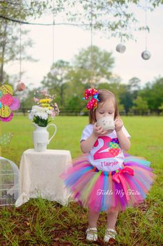 Current turnaround time is two weeks plus shipping time. Need it sooner? Just send a message. We will try our best to accommodate your timeframe. Additional costs may apply. ♥ Birthday tutu outfit in dark pink, orange, turquoise, lime, and purple - Tea Party Theme - TWO PIECE SET includes bodysuit or shirt with design pictured and tutu (Bow NOT Included) Shirt: All shirts/bodysuits come in short sleeves with design as pictured. Available in numbers 1-9. Longsleeve upgrades can be added here: htt Cute Multicolor Birthday Party Supplies, Tea Party Outfit, Birthday Tutu Outfit, Tea Party Theme, Orange Turquoise, Tutu Outfits, Tea Party Birthday, Birthday Tutu, Girls Clothing Sets