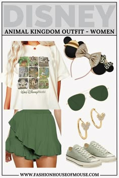 Wondering what to wear to Disney during your next vacation? Here are six cute and comfortable Animal Kingdom inspired Disney outfits you'll love! Disney Inspired Outfits Plus Size, Disney World Aesthetic Outfits Family, Disney Outfits Women Magic Kingdom, Disney Group Outfits Friends, Up Outfit Disney, Disney Animal Kingdom Family Outfits, Disney Outfits Adults, Animal Kingdom Inspired Outfits, Disney World Outfits Magic Kingdom