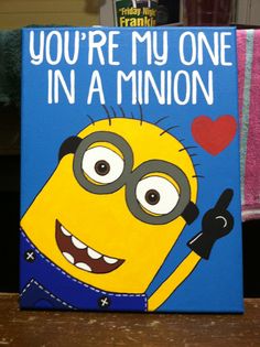 a card that says, you're my one in a minion on it