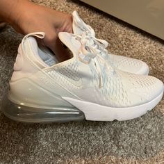 Size 6.5 Still Like New, Worn A Few Times Air Max Women, Air Max 270, Nike White, Shoes Color, Shoes Nike, White Nikes, Womens Shoes Sneakers, Air Max, Nike Shoes