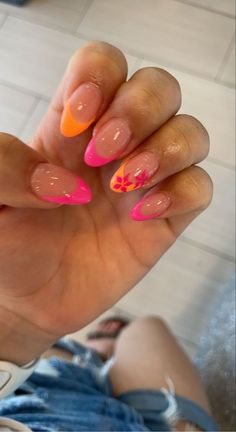 Teen Nails, Cruise Nails, Beachy Nails, Simple Gel Nails, Summery Nails, Girly Acrylic Nails, Simple Acrylic Nails, Vacation Nails