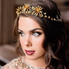 Nwot Never Worn Gold Metal Flower Crown With Vintage Brass Flowers Tiara With Champagne Pearls Wedding Bridal Headpiece Celestial Wedding Headband Festival Wear, Cos Play, Photo Shoot Prop Brass Flowers, Pearl Bridal Headpiece, Flower Tiara, Pearls Wedding, Celestial Wedding, Tiara Wedding, Crown Tiara, Photoshoot Props, Cos Play