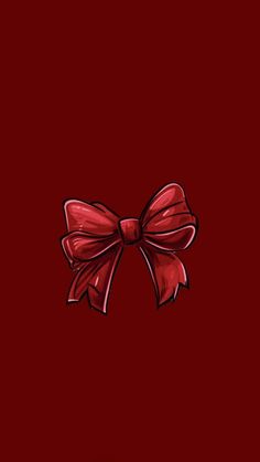 a red background with a large bow on it