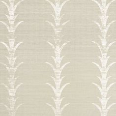 a beige wallpaper with white leaves on it